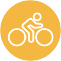 Bicycling exercise icon